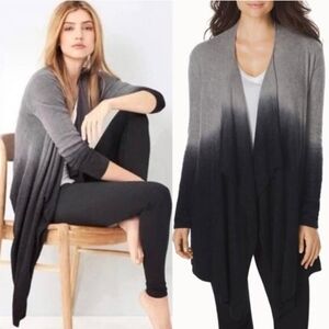 Barefoot Dreams Ombre CozyChic Lite Calypso Wrap Cardigan S/M Luxe Cozy Chic
